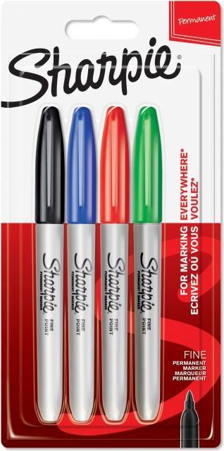 Produktbild Sharpie Permanent-Marker (Mehrfarbig, 0.90 mm, 4 x)