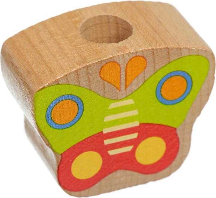 Produktbild Activity Board Holz Schnürung Perlen Kinder Spielzeug - Natur