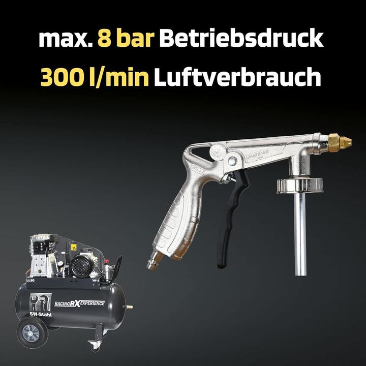 Actual product image SW-Stahl 25050L Druckluft-Unterbodenschutzpistole I 8 bar I Schlauch 500 mm
