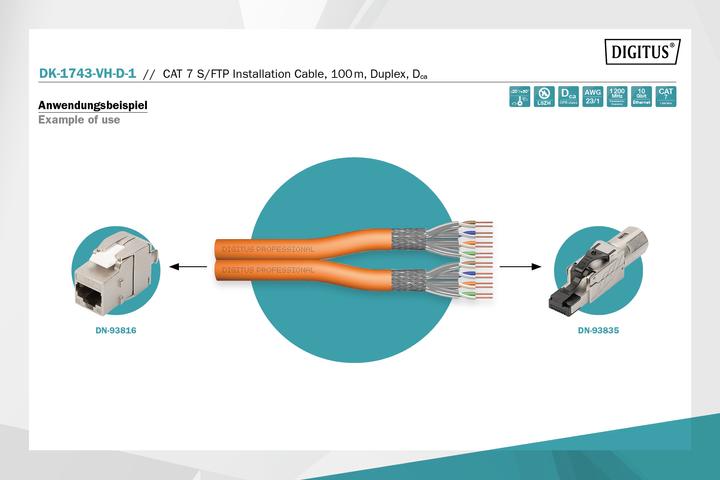 Produktbild Digitus Verlegekabel (SFTP, CAT7, 100 m)