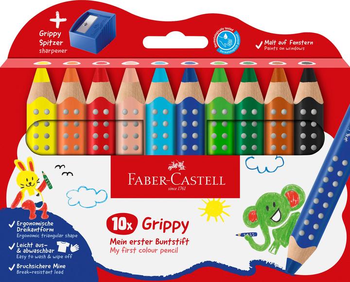 Faber-Castell Farbstiftetui Grippy 10 Stück sortiert