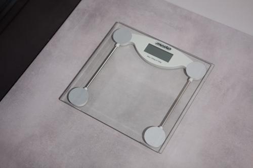 Produktbild Mesko MS 8137 personal scale Rectangle Transparent, White Electronic personal scale (150 kg)
