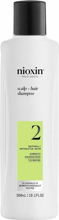 Produktbild Nioxin System 2 Shampoo - Natürliches Haar mit fortgeschrittener Ausdünnung 300ml (300 ml, Flüssiges Shampoo)