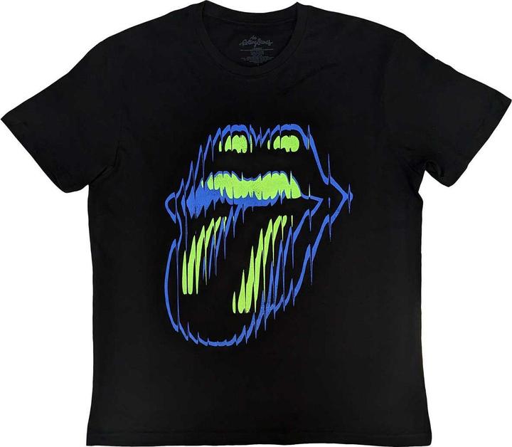 Actual product image The Rolling Stones Unisex Adult Distorted Tongue T-Shirt (M)