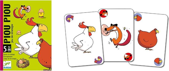 Actual product image Djeco Card game Piou Piou (French, German, Dutch, Italian, Danish, English)