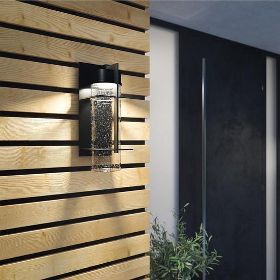 Immagine prodotto Elstead Lighting Lampada da parete per esterni Eames LED 41cm Earth Black Clear IP44 (800 lm)