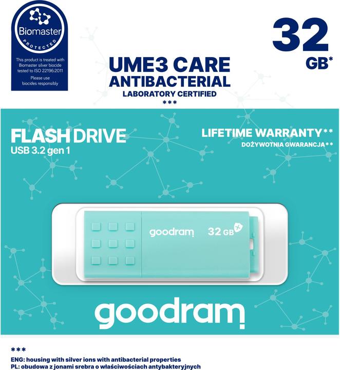 Actual product image Goodram UME3 USB 3.0 32GB Care (32 GB, USB-A, USB 3.0)