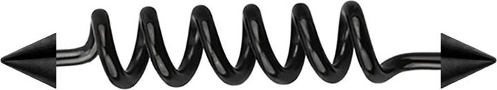 Star Piercing Barbell schwarz Spule mit zwei Cones (Chirurgenstahl 316L, ohne Messing)