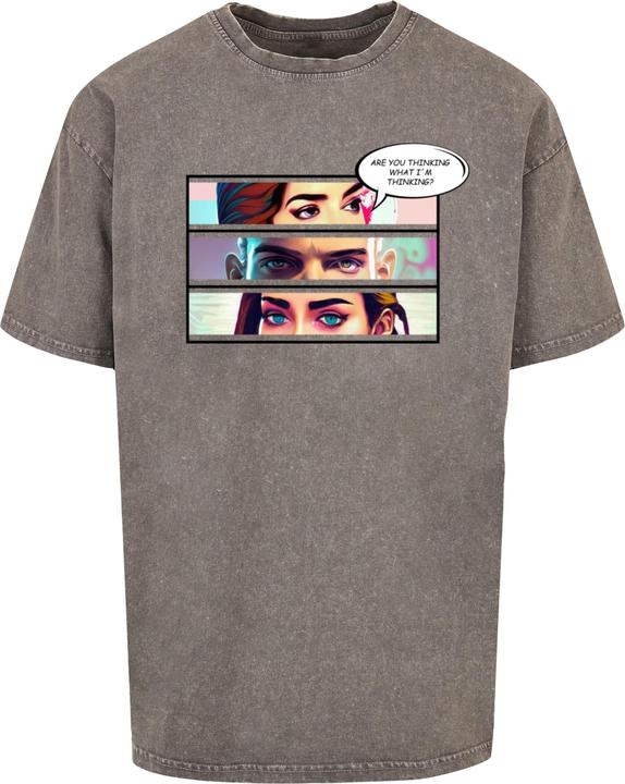 Merchcode Thinking Comic Acid Washed Oversized Tee - 116355