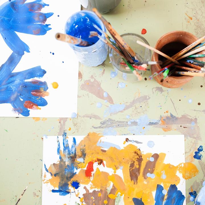 Actual product image Natural Earth Paint Children's colour (Orange, Blue, Red, Green, Brown, Yellow, 2000 ml)