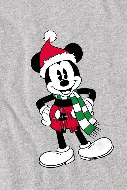 Actual product image Disney Mens Mickey Mouse Tartan Christmas T-Shirt (M)