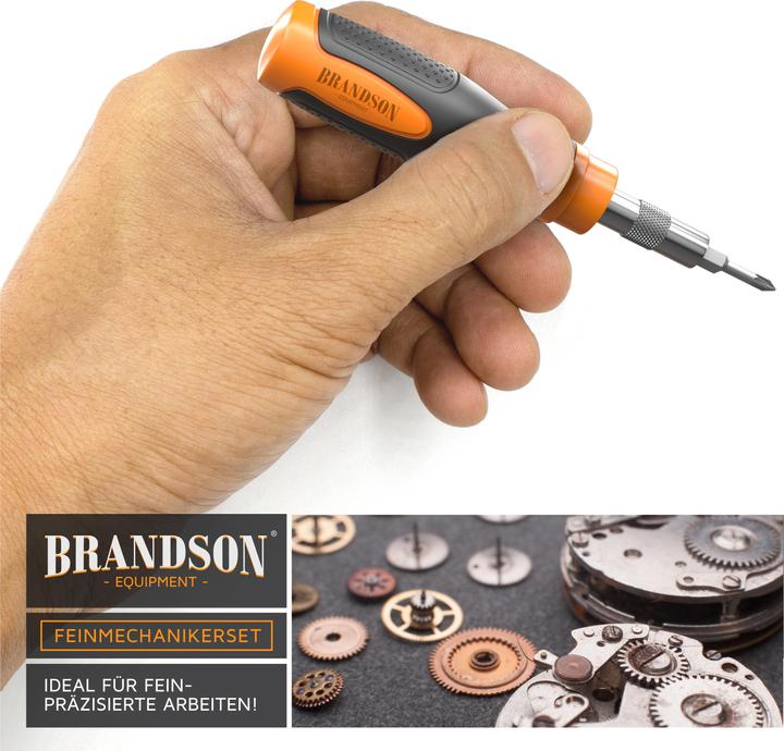 Produktbild Brandson Schraubendreher Set 21-teilig, Minibits, Schlitz, Kreuzschlitz, Innensechskant, Torx, Feinmechaniker (Pozidriv-Kreuzschlitz (PZ), Pin-torx, Phillipps-Kreuzschlitz (PH), Schlitz)