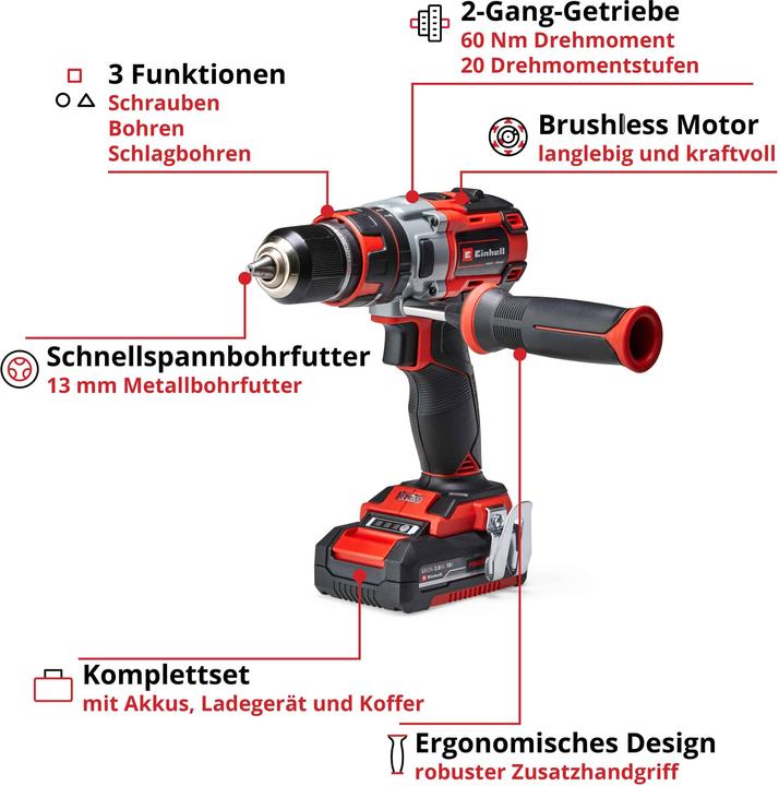Actual product image Einhell TE-CD 18 Li-i BL (Rechargeable battery operated)