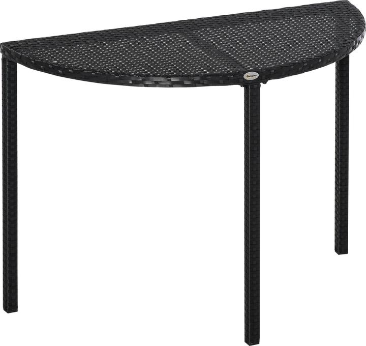 Produktbild Outsunny Rattan Balkontisch halbrund (50 cm)