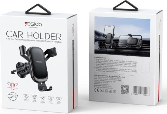 Actual product image Yesido C247 Car mount horizontal and vertical for 4.7" to 7.2"