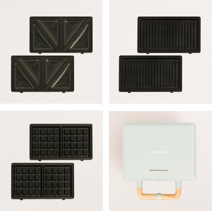 Actual product image Create STONE 3 IN 1 STUDIO - Sandwich and Waffle Maker (CH plug)