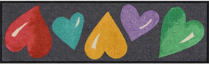 Produktbild Salonloewe Fussmatte Big Hearts Colorful 30 cm x 100 cm (30 x 100 cm)