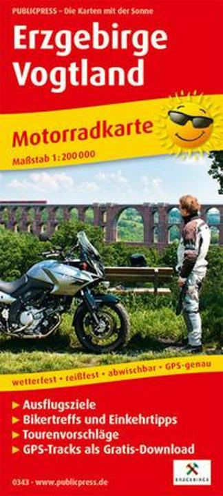 Immagine prodotto Mappa moto Erzgebirge - Vogtland 1:200 000 200000