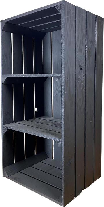 Holz Zollhaus Regal Vintage Schwarz 40 x 75 cm (30 x 42 x 75.5 cm)