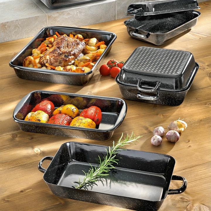 Image du produit Riess Poêle à frire avec couvercle (32 cm, Cocotte + faitout, Émail)