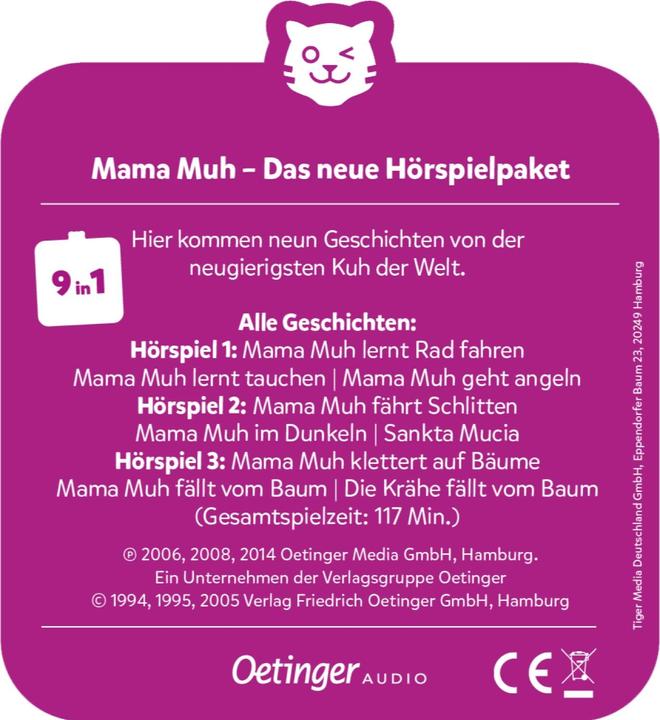 Image du produit Tigermedia multicard - Mama Muh - Le nouveau coffret de jeux audio