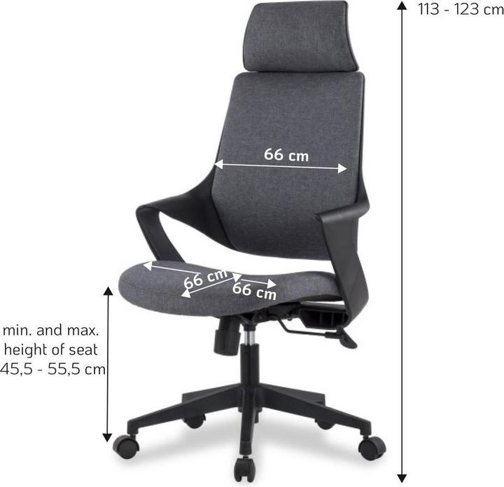 Immagine prodotto Techly Sedia per Ufficio con Schienale Alto Design Moderno Grigio