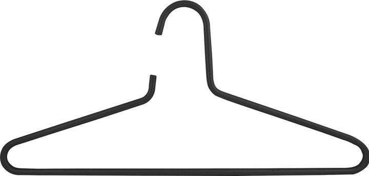 Kleiderbügel Petet starr, mit Hosensteg, Stahl schwarz (1 x)