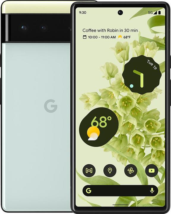 Actual product image Google Pixel 6 (128 GB, Sorta Seafoam, 6.40", SIM + eSIM, 50 Mpx, 5G)