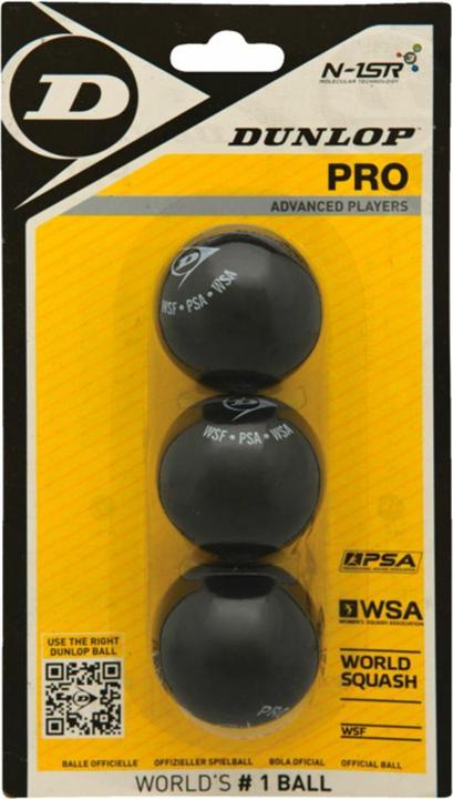 Dunlop Palla da squash PRO 2YellowDot 3-blister
