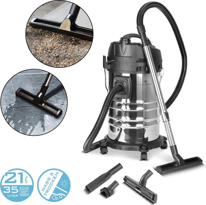 Produktbild Stahlwerk Staubsauger VC-1635 ST mit 1.600 W Leistung und 35 l Edelstahlbehälter (Nass-Trockensauger)