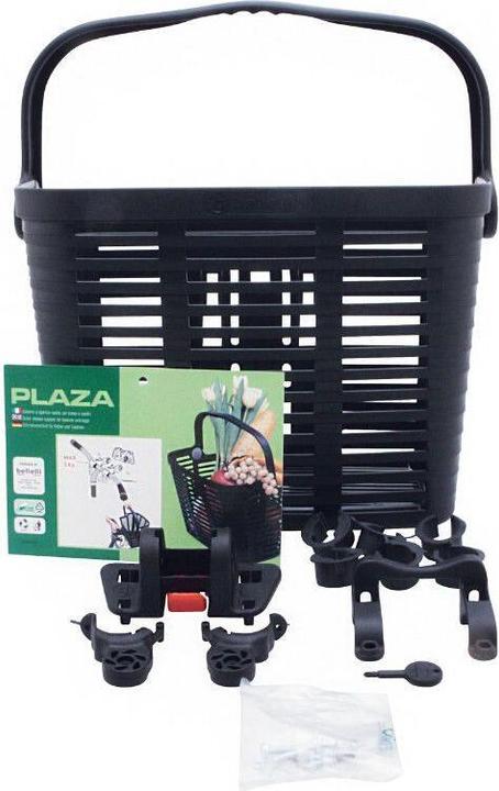Actual product image P2R Front plastic bicycle basket with 60mm handle and clip system max weight 5 kgs
