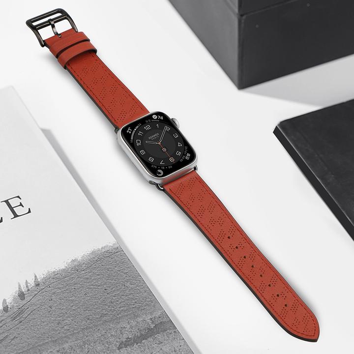 Produktbild Hurtel Armband Leder Lederarmband für Apple Watch Ultra, SE, 8, 7, 6, 5, 4, 3, 2, 1 (49, 45, 44, 42 mm) Ban (45 mm, 44 mm, 42 mm, 49 mm, Echtes Leder)