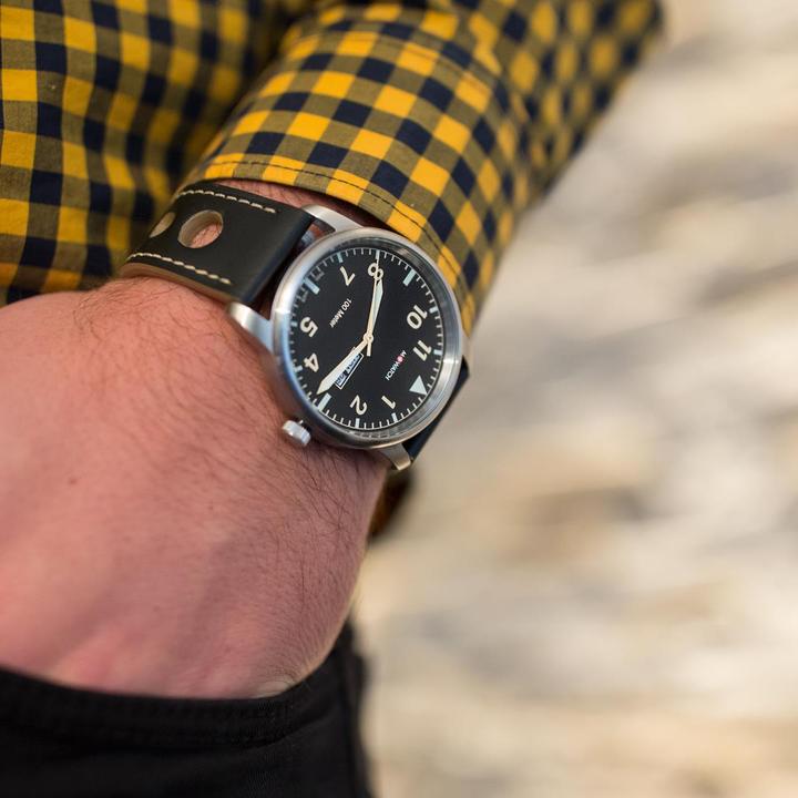 Immagine prodotto M Watch Mondaine Aero (Orologio da polso analogico, Fatto in Svizzera, 45 mm)