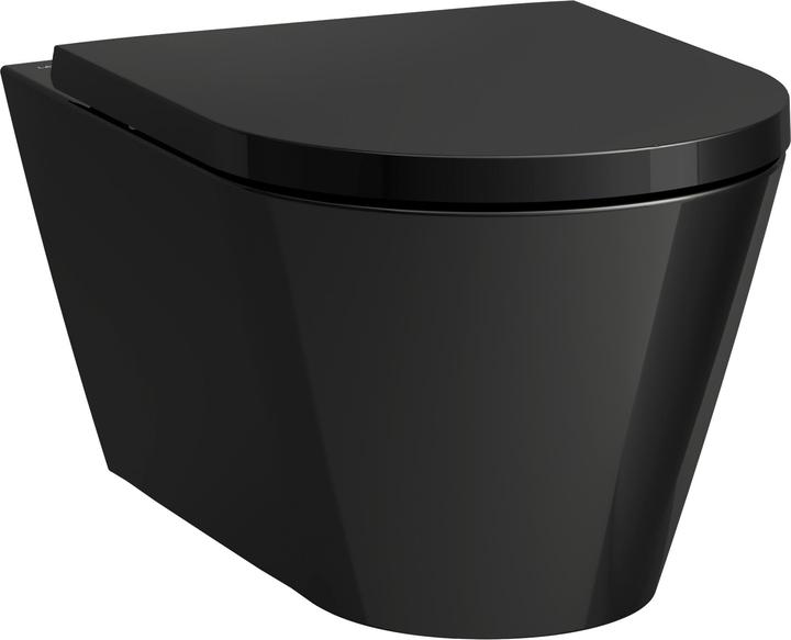 Laufen Wand-WC KARTELL spülrandlos, Tiefspüler schwarz