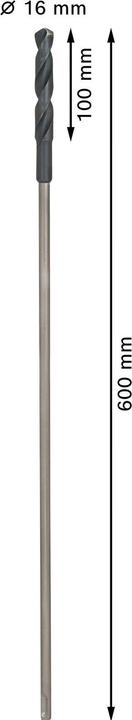 Immagine prodotto Bosch Professional Zubehör Punta per installazione PRO Wood HSS, 16 x 100 x 600 mm (16 mm)