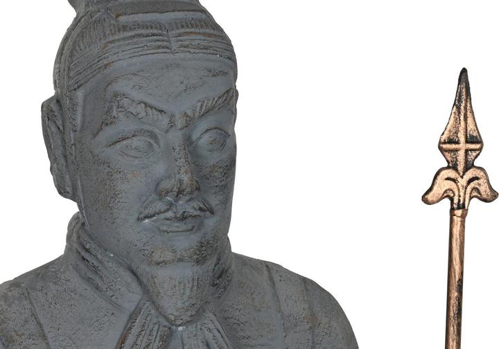 Produktbild Esprit Decorative Figure Home Grey Golden Oriental Warrior 35 x 32 x 118 cm