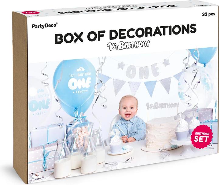 Actual product image Partydeco Party Box 1st Birthday Boy