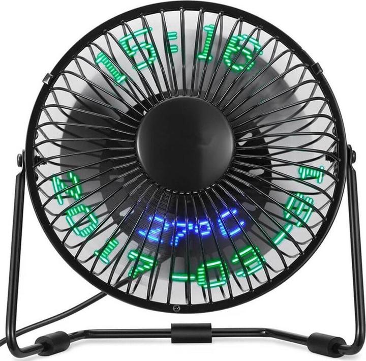 Image du produit Cover-Discount Mini ventilateur de table USB avec horloge