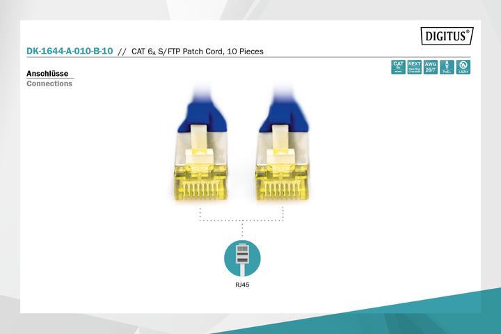 Produktbild Digitus Netzwerkkabel (S/FTP, CAT6a, 1 m)