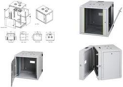 Actual product image Digitus Wall Mounting Cabinet Unique Series - double sectioned, pivoted (10.87 RU, 19 inch rack)