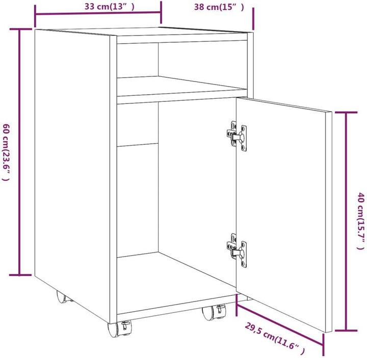 Produktbild VidaXL Carolee (33 x 38 x 60 cm)