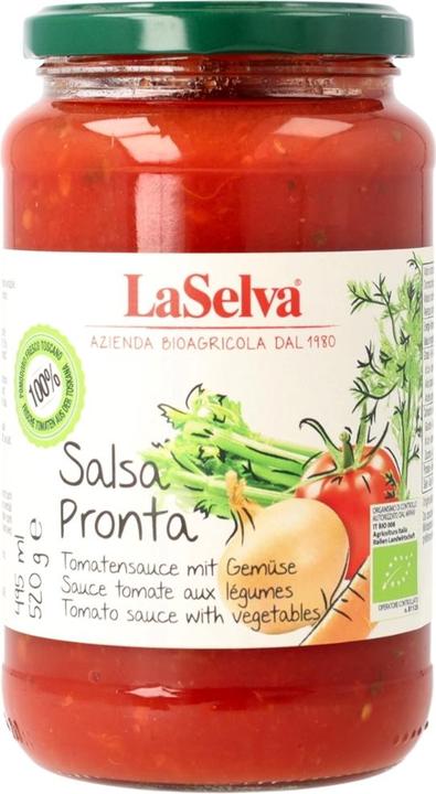 Actual product image LaSelva Tomato sauce with vegetables (family jar) (520 g)