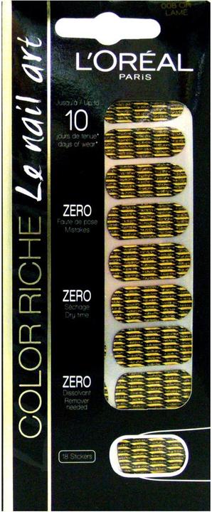 L'Oréal Paris Color Riche Nail 008 Gold Lame 18 Sticker (Gold)