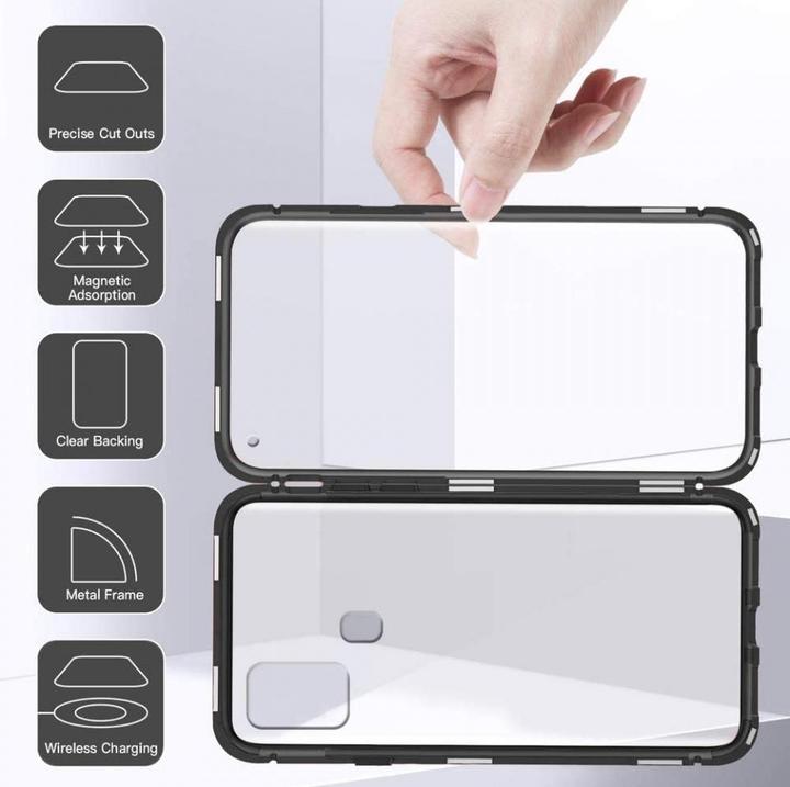 Produktbild G-Case Samsung Galaxy A21s Aluminium Magnetic Glass Case Hülle (Samsung Galaxy A21s)