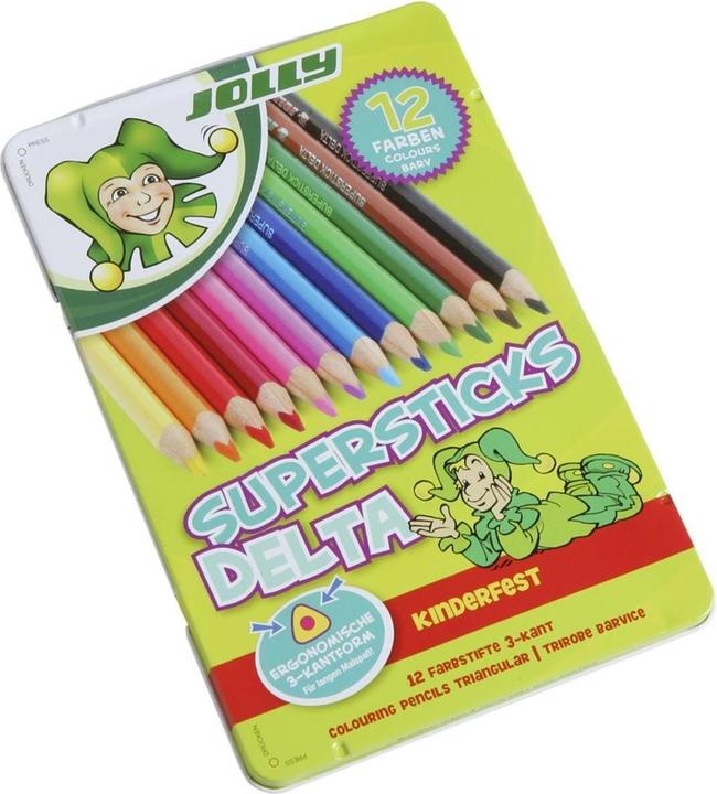Produktbild Jolly 12 SUPERSTICKS DELTA Buntstifte farbsortiert (Farbig sortiert, 12 x)