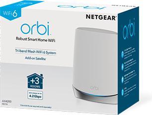 Produktbild Netgear Orbi WiFi 6 Mesh Zusatzsatellit AX4200 (RBS750)