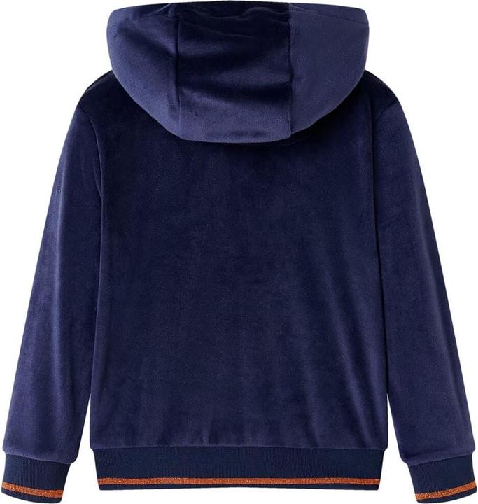 Immagine prodotto VidaXL Giacca con cappuccio da bambino blu navy 140,Materiale: 94 % poliestere (140)