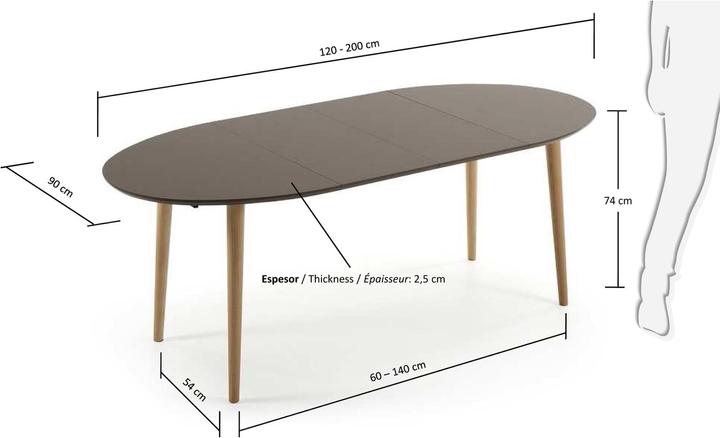 Produktbild Kave Home Oakland (90 x 120 x 74 cm)