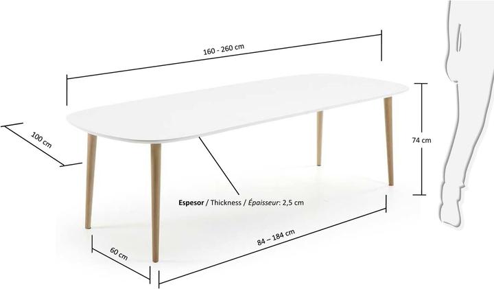Actual product image Kave Home Oakland (100 x 160 x 74 cm)