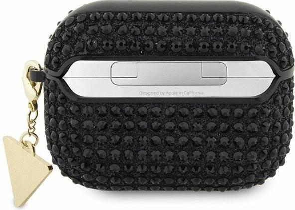 Immagine prodotto Guess GUAP2HDGTPK Cover per AirPods Pro 2 in nero/strass Triangolo Charm (Borsa per cuffie)
